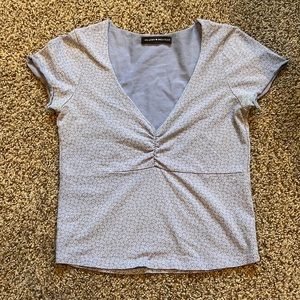 Brady Melville blue and white flower top